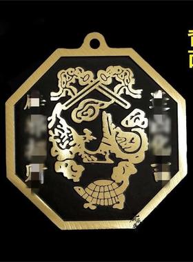 黄铜八卦镜太极镜平面镜五福八卦福挂件化门对门玄关装饰摆饰挂件