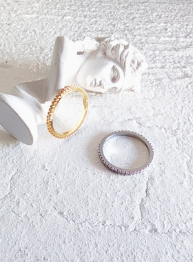 极速Zircon Ring Womens Cold and Simple IndeOx Finger Ring T