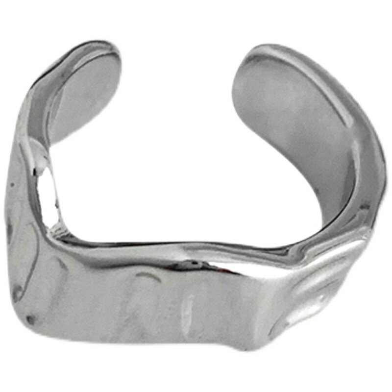 New versatile irregular metal ring for women designed niche D fashion personalized ring simple opening adjustable
