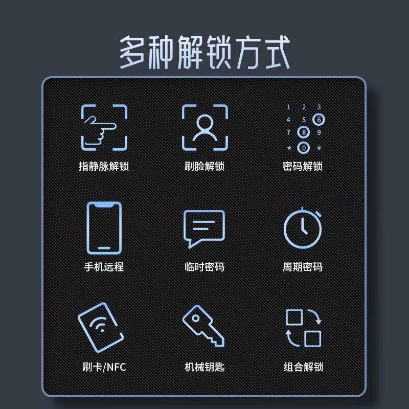 博克智能锁指静脉锁智能门锁全自动电子锁密码锁入户门锁V8P-图1
