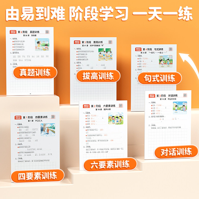 【斗半匠】一年级看图写话一二年级专项训练小学生每日一练人教版升二年级下册上范文大全上学期填词组句训练素材积累写作方法练习