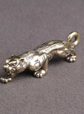 极速中式铜虎符大权在握家居饰品招财纳福L创意茶宠桌面摆件车载