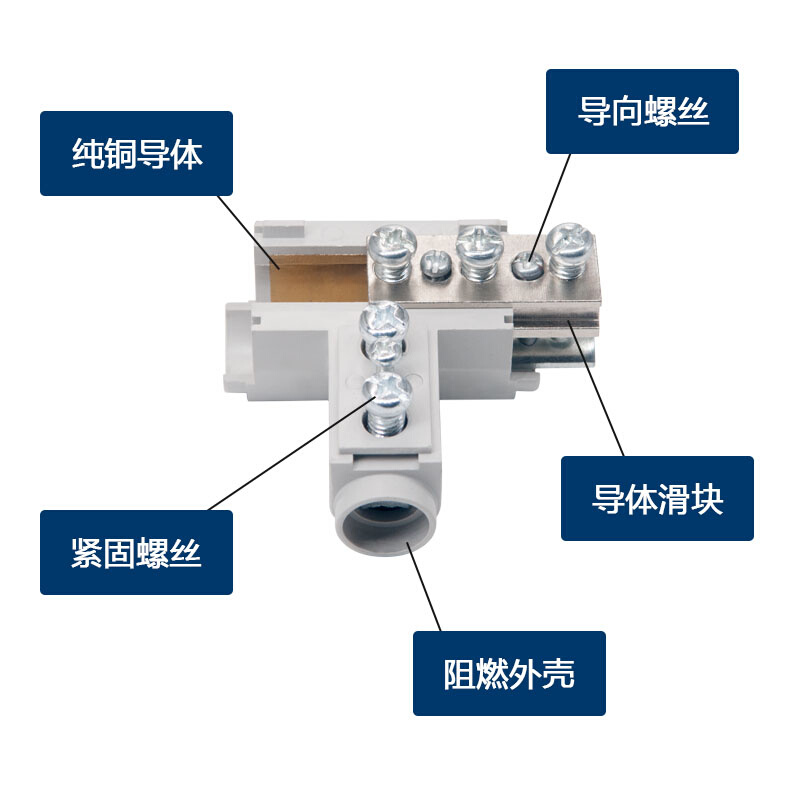 对接接线端子三通T型线夹16-70平方导线分流器电缆分支连接分线器