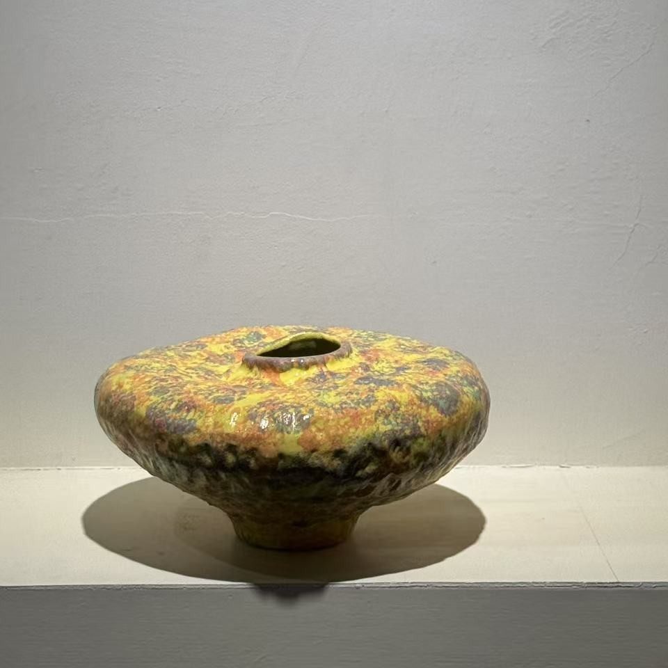 高级感手工陶瓷花瓶中古奶油风斑驳五彩艺术花器客厅玄关装饰摆件,淘宝优惠券,粉丝福利购,淘宝优惠卷