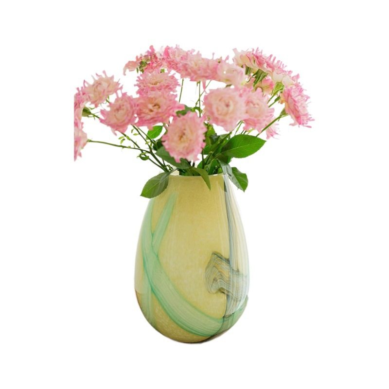 中古琉璃花瓶渐变晕染手工半然家居轻奢高级感艺术花器插花摆件大,淘宝优惠券,粉丝福利购,淘宝优惠卷