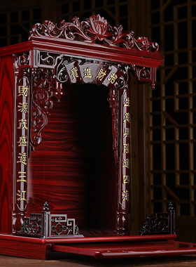 新品佛龛壁挂f财神爷佛像坐台供奉家用观音佛柜神龛神柜神楼吊柜