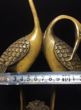 极速纯铜仙鹤双喜龟鹤q摆件长寿龟寿星长寿送礼送老人祝寿贺礼品