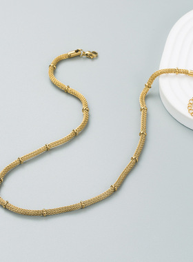 极速欧美时尚跨i境小众设计钛钢项链 简约气质百搭不掉色项链配饰