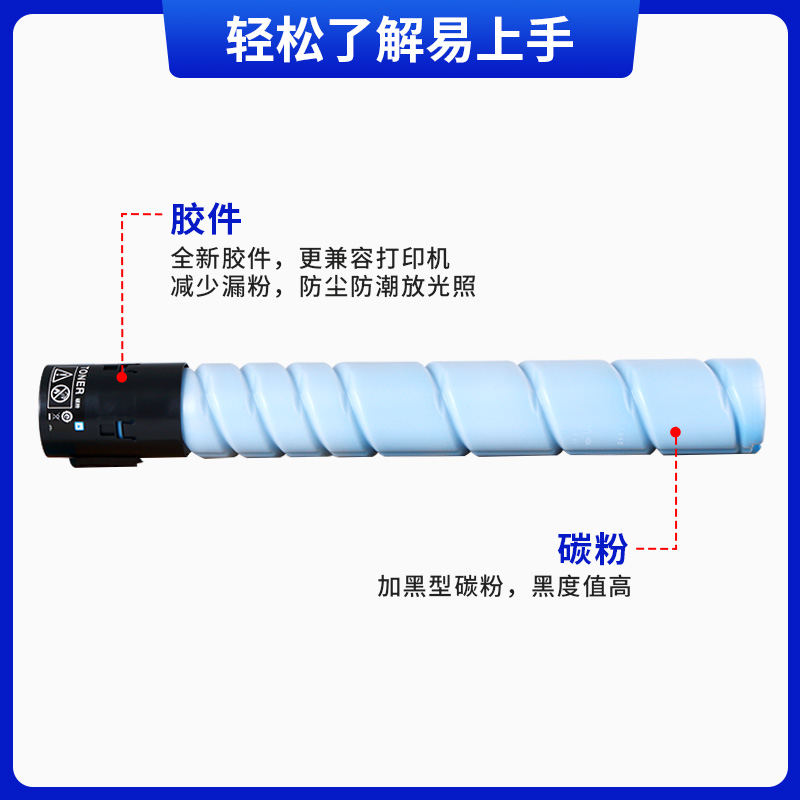 适用柯尼卡美能达C226墨粉C266 C256粉盒C7222 C7226碳粉TN22F3彩 - 图2