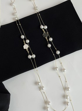 极速长款珍珠毛衣链秋冬q长款项链新款2025爆款时尚气质妈妈款配