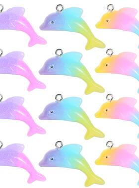 极速10pbcspack Cute Charms Lovely Dolphin 33x17mm Resin Char