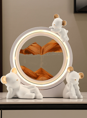 极速创意夜灯流沙画沙漏摆件x入户客厅卧室台灯装饰轻奢搬新家乔