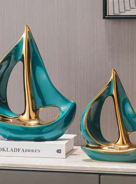 极速一帆风顺帆船摆件家居饰品招财客厅办公室酒柜装X饰品店铺开