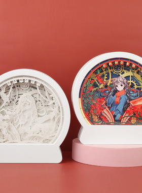 极速浪漫十二星座纸雕灯创意送女友生日J情人节礼物床头小夜灯摆