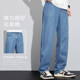 JEEP吉普夏季男士宽松牛仔裤2024新款直筒男薄款痞帅潮牌阔腿长裤