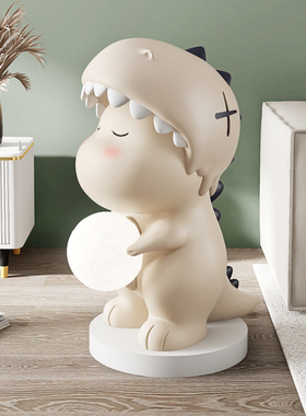 极速大型恐龙客厅装饰落地摆件沙发旁电视M柜家居饰品卧室乔迁新