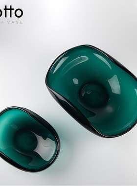 极速现代轻奢软装家居p玻璃果盘样板间客厅餐厅收纳托盘碟子几何