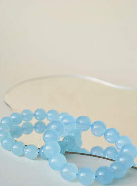 双子双鱼处女水瓶座守护海蓝宝卡12/13+单圈手串NO.1003/1004