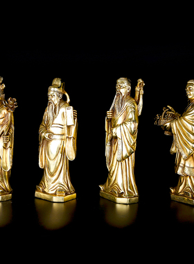 速发八仙铜像8果一套/吕洞宾张姑老何仙个铁拐李韩湘子蓝采和八仙