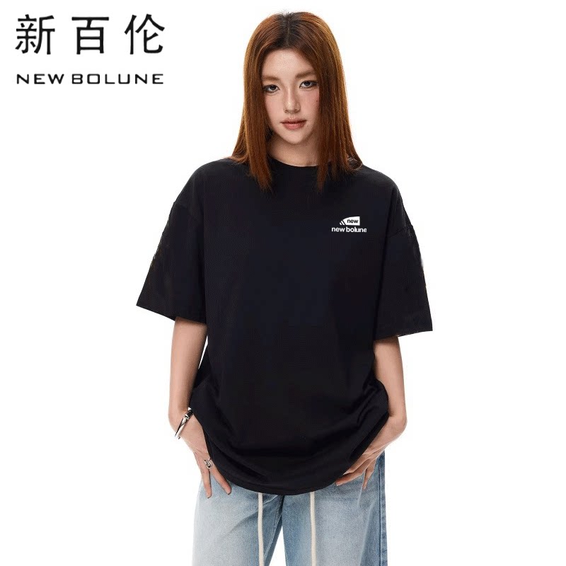 New Bolune/新百伦官方正品夏季男女圆领短袖休闲T恤