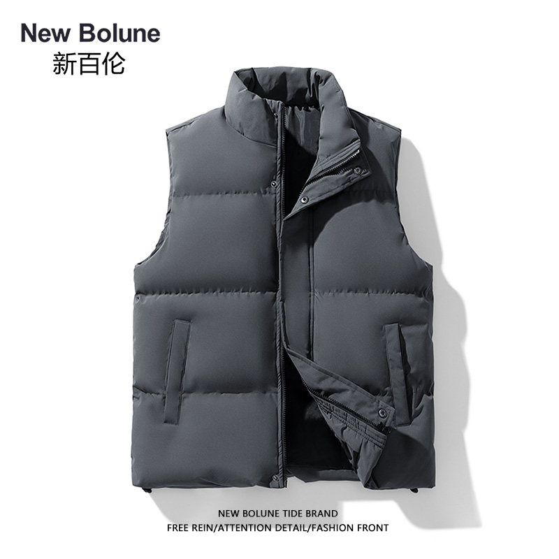 NEW BOLUNE/新百伦秋冬季坎肩保暖棉马甲休闲复古立领男棉服外套,淘宝优惠券,粉丝福利购,淘宝优惠卷