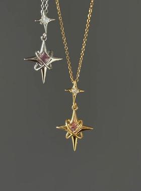 轻奢感~是金色四芒星项链哦
