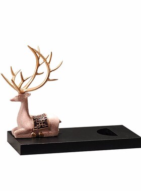 小鹿酒架摆件新中式轻奢创意红酒瓶酒托客厅酒P柜家居装饰乔迁礼