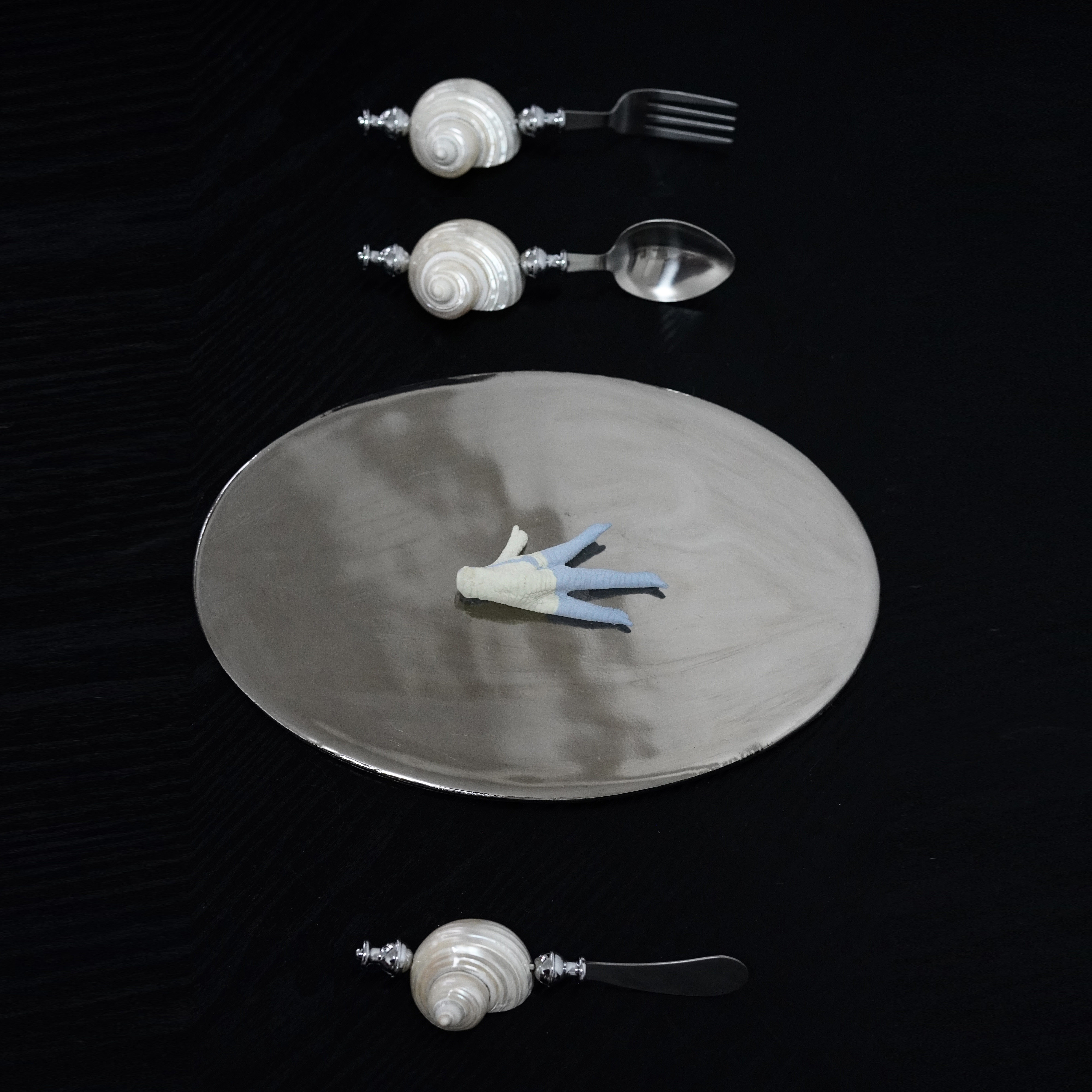 一颗贝壳 月光珍珠白海螺不锈钢叉子勺子牛油刀餐具创意小众礼物,淘宝优惠券,粉丝福利购,淘宝优惠卷