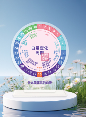 自我监测月经排卵期白带状态周期图女性健康展示亚克力牌白带变化