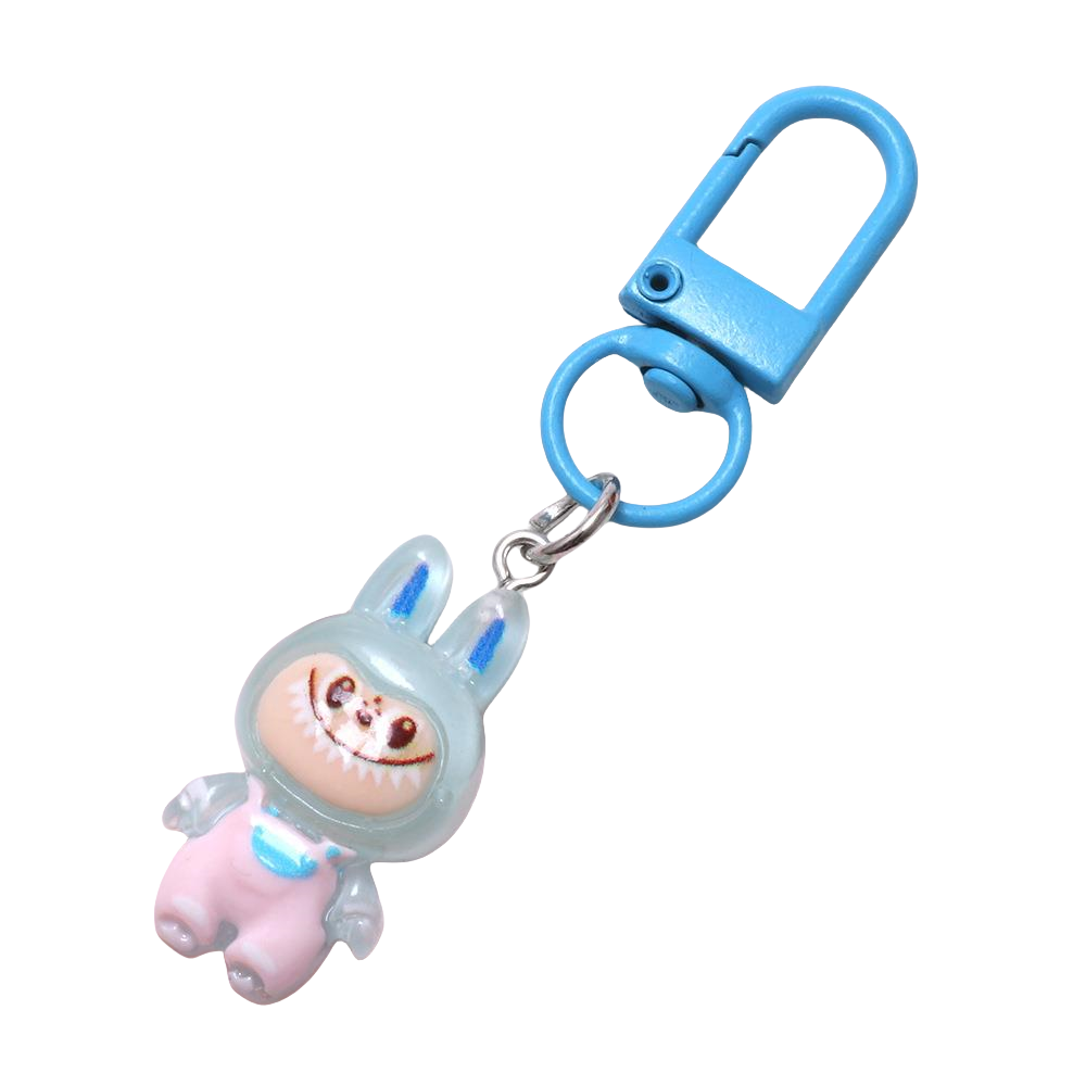 夜光钥匙扣可爱卡通拉布布挂件包包挂件挂饰配饰彩扣学生卡配件 - 图3