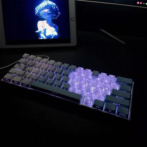 绫波丽2.0键帽侧刻透光个性创意ace68 x87 醉鹿a75 迈从jet75 atk - 图0