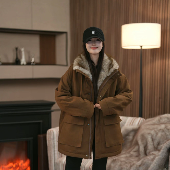 2025冬季新款休闲保暖亲子派克棉服男女同款加绒加厚冬季中长款,淘宝优惠券,粉丝福利购,淘宝优惠卷