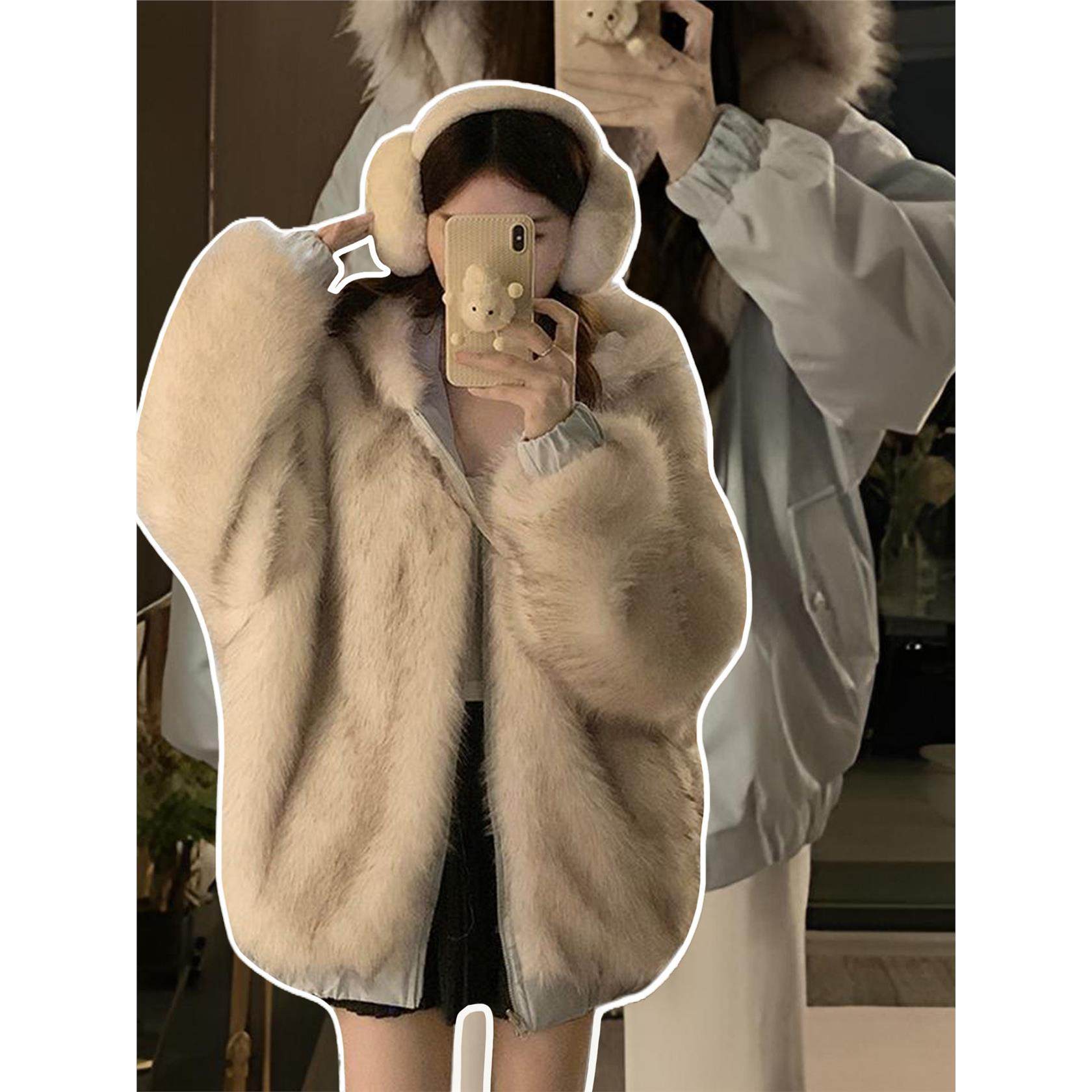 大码女装胖mm双面穿毛绒棉服外套女冬季黑色休闲百搭连帽夹克上衣,淘宝优惠券,粉丝福利购,淘宝优惠卷