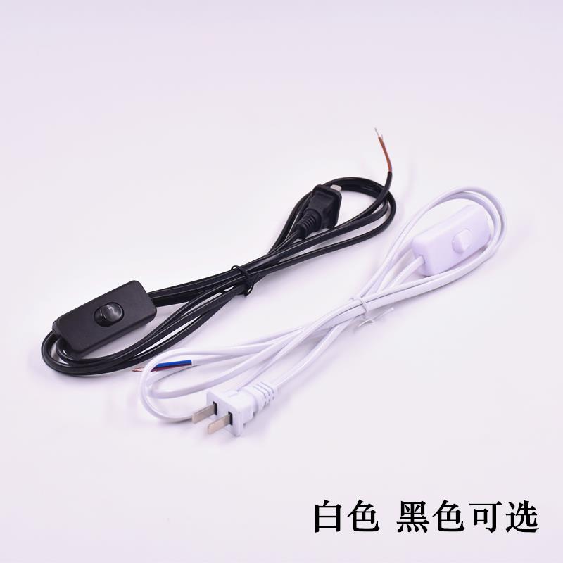 LED灯条灯管国标两插电源开关线灯具配件带开关线 220V灯条插头线 - 图2