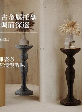 花架子式落地厅置物架室内客花盆架新中轻奢件QBH饰品植摆物架