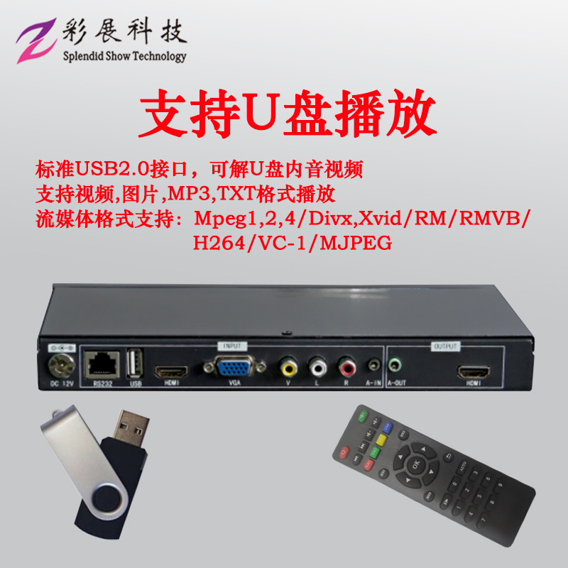 HDMI/VGA/AV/USB字符字幕叠加器180度翻转图像裁剪抠图异形拼接器 - 图2