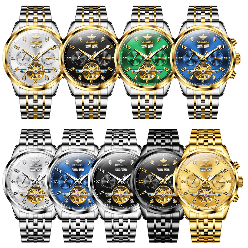 瑞士正品劳力土男士手表全自动机械表镂空防水时尚男表十大品牌 - 图1