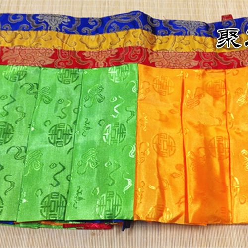 速发藏式 料挂饰装饰 五色帷幔供佛密宗用品防玛普撞壁贴挂帘布4. - 图0