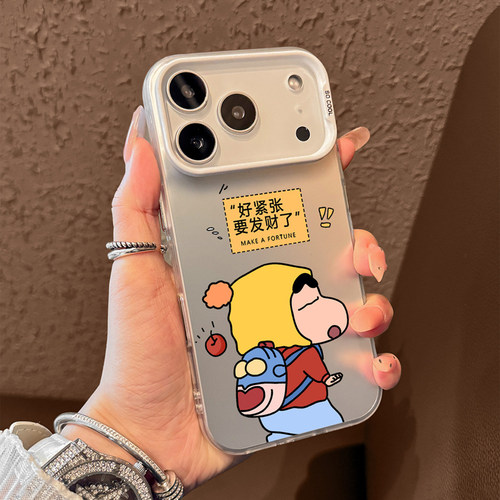 ZYL要发财了蜡笔小新适用于oppo reno15 Pro/14手机壳13pro新款find x9/x8ultra/x7彩银reno7/6pro男女可爱 - 图0