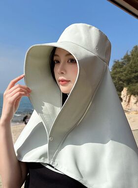 露思同款全脸防晒帽女士大帽檐