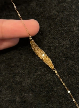 爆闪金色极细蕾丝链条手链女2025