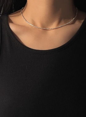 简约通勤碎银子项链女款轻奢小众