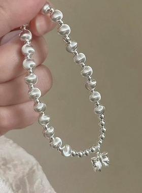 蝴蝶结不规则珍珠手链女轻奢小众