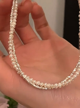 碎银子巴洛克珍珠项链女轻奢小众