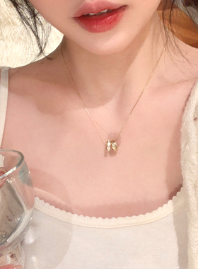 双环闪锆小蛮腰项链女款2026新款
