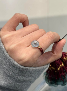 新中式有钱花钱币红绳戒指女轻奢