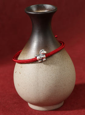 马上有钱马年本命年红绳手链女款