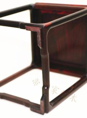 红木工艺品摆件 老挝大红酸枝明式花架 奇石盆景架 花盆底座厂家