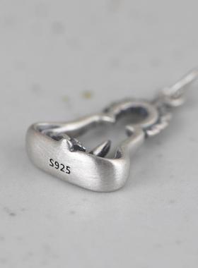 网红 S925银复古工艺时尚禅意文艺银饰锁骨链坠女气质银饰吊坠