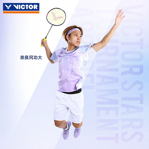 2026新victor胜利羽毛球服球星大赛男款威克多透气速干运动T60002 - 图2